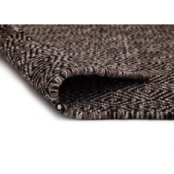 Wollen vloerkleed Toby - Zwart Wollen vloerkleed Toby - Zwart