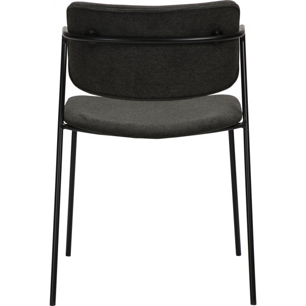 Chaise de salle à manger Zed - Tissu noir Chaise de salle à manger Zed - Tissu noir