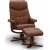 Fauteuil pivotant Berlin - Cuir marron