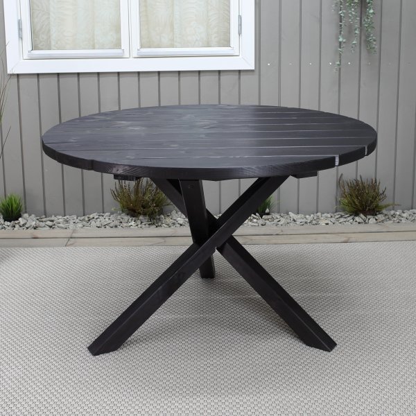 Table d'extérieur ronde noire Scottsdale Ø112 cm Table d'extérieur ronde noire Scottsdale Ø112 cm