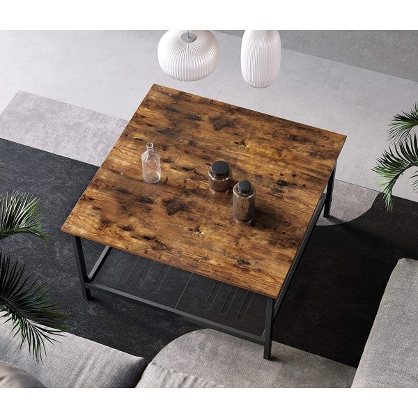 Table basse Nick 80 x 80 cm - Marron/noir Table basse Nick 80 x 80 cm - Marron/noir