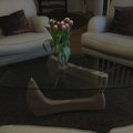 Kundbild Trend soffbord - Ljus ek (imitation) / Glas: Riktigt nöjd. Så snygg och stilren.