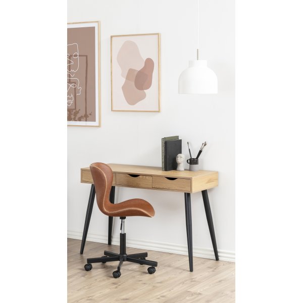 Chaise de bureau Batilda - PU marron Chaise de bureau Batilda - PU marron
