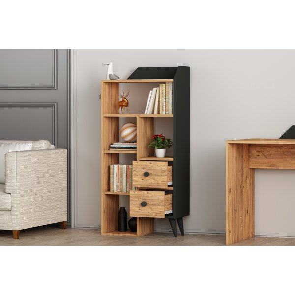 Bibliothque Seren - Pin/noir