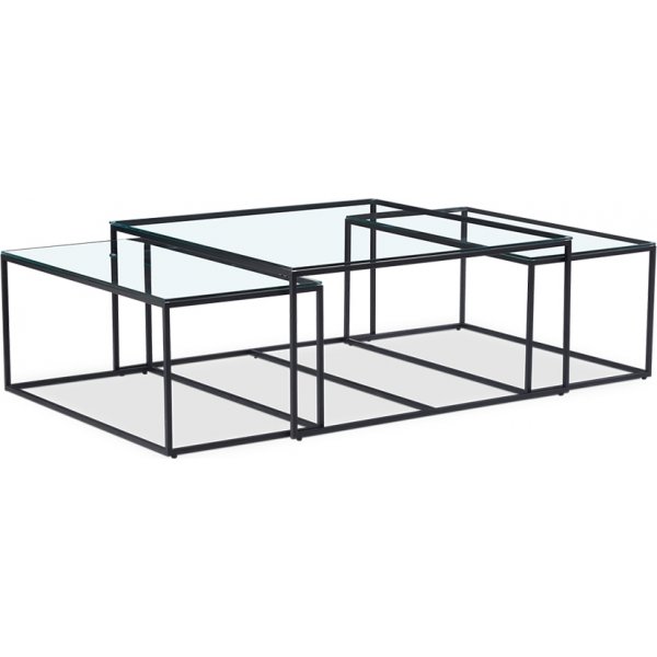 Tripol soffbord 100/95x100/50 cm - Svart