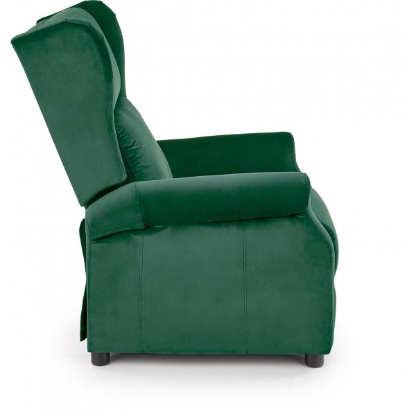 Fauteuil inclinable en velours vert