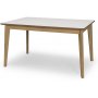 Holger matgrupp 140 cm bord med 4 st vita Visby pinnstolar
