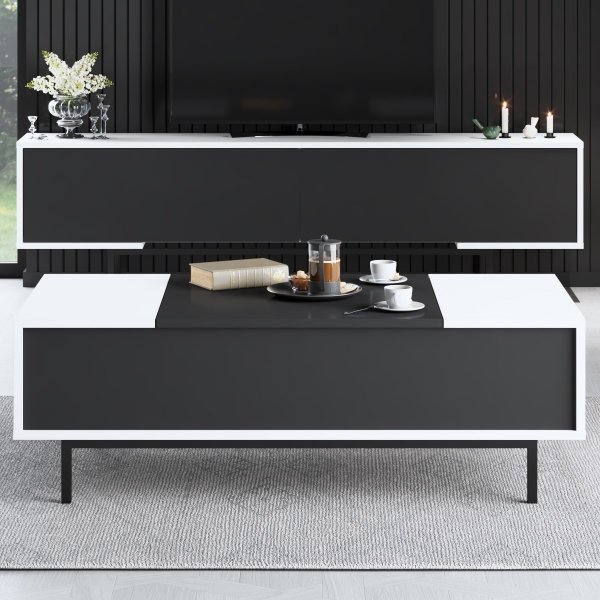 Table basse Force - Noir/blanc Table basse Force - Noir/blanc