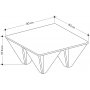 Adamas soffbord 80 x 80 cm - Ek/vit