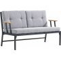 Lotus 2-sits utesoffa - Svart/fume + Flckborttagare fr mbler