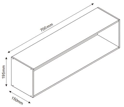 Etagère murale Ember 70x15x19,5 cm - Bambou Etagère murale Ember 70x15x19,5 cm - Bambou