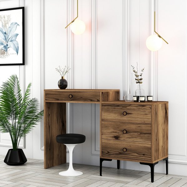 Lisbon kaptafel 124 x 40 cm - Walnoot Lisbon kaptafel 124 x 40 cm - Walnoot