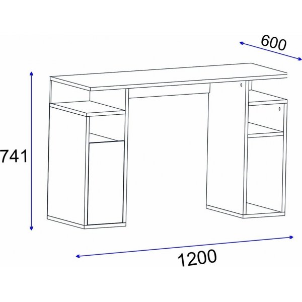 Parvin skrivbord 120x60 cm - Valnöt Parvin skrivbord 120x60 cm - Valnöt