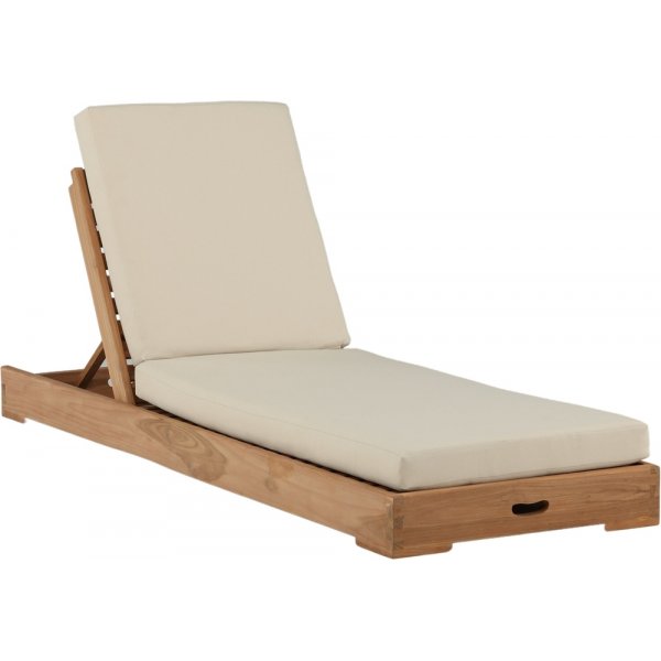Kenya solsäng - Beige/Teak Kenya solsäng - Beige/Teak