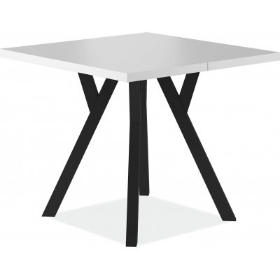 Merlin förlängningsbart fyrkantigt matbord 90x90-240 cm - Vit/svart