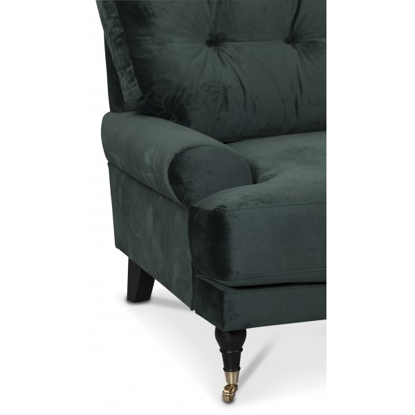 Fauteuil Adena en velours vert Fauteuil Adena en velours vert