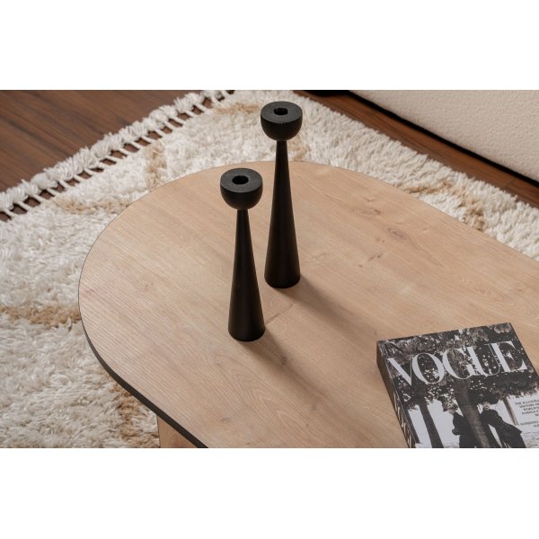 Sable soffbord 119 x 60 cm - Safir ek/svart Sable soffbord 119 x 60 cm - Safir ek/svart