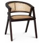 Chaise avec cadre Sikns - Acajou marron/rotin