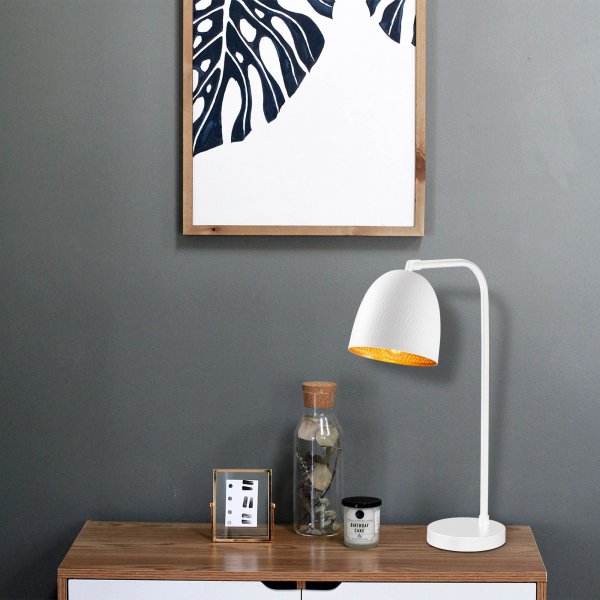 Tattoo bordslampa - Vit