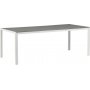Matgrupp med 6 stolar och matbord 205 x 90 cm gr/vit - Copacabana