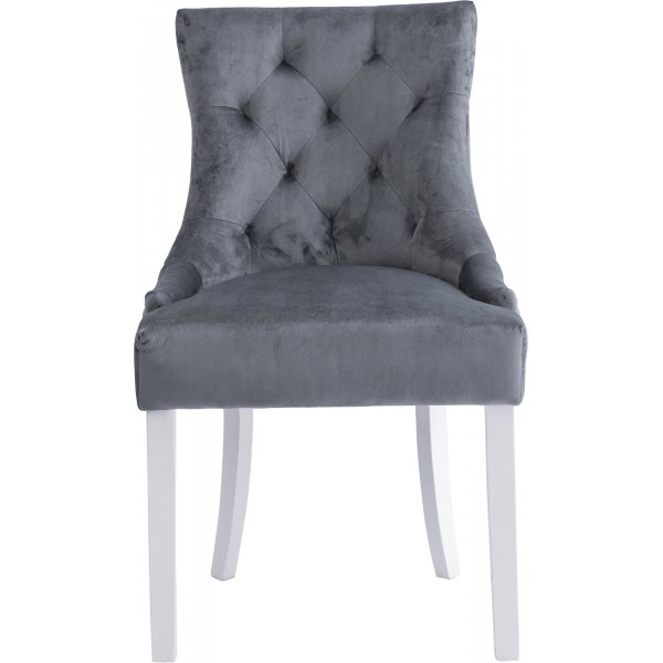 Tuva Stol i grå sammet + Textilrengöring för möbler Tuva Stol i grå sammet + Textilrengöring för möbler