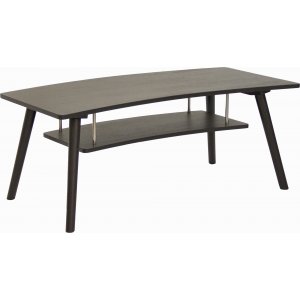 Table basse ovale Louise (en forme d'arc) 130 x 70 cm - Chne teint noir