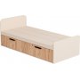 Newra enkelsng 190 x 90 cm - Furu/beige