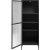 Dobb zwart metalen kast met glazen deur H160 cm