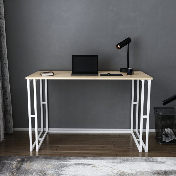 Bureau Kane 120 x 60 cm - Blanc/chne