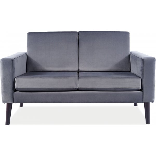 Canapé 2 places Darla - Velours gris Canapé 2 places Darla - Velours gris