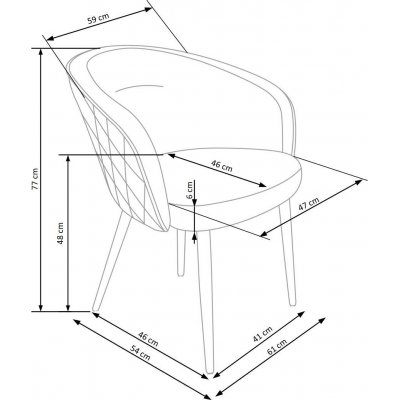 Cadeira karmstol 430 - Mrkbl