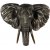 Vggdekoration Elefant - Brun/guld