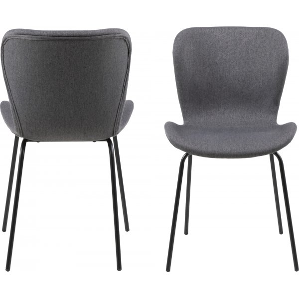 Chaise de salle  manger Batilda - Gris/noir