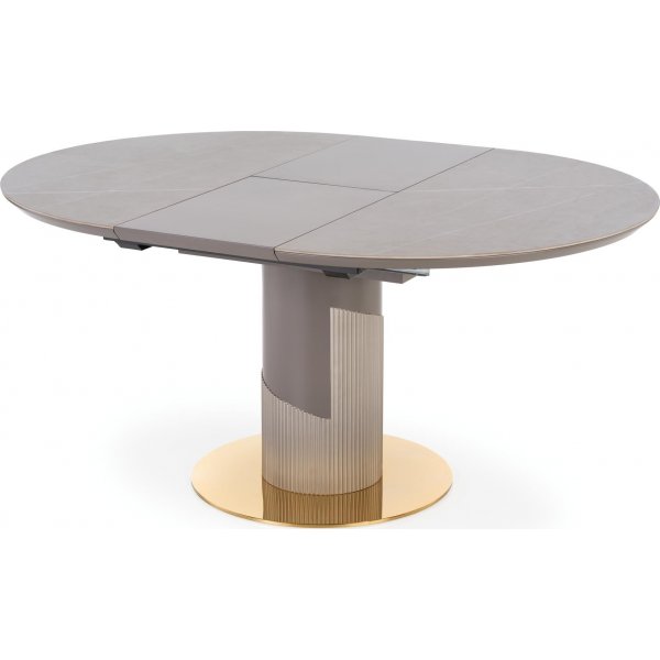 Muscat eettafel 120-160 x 120 cm - Grijs marmer/lichtgrijs/goud Muscat eettafel 120-160 x 120 cm - Grijs marmer/lichtgrijs/goud