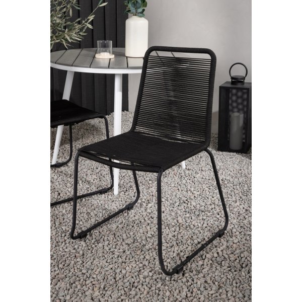 Break utematgrupp med 2 st Lindos stolar - Grå/Vit Break utematgrupp med 2 st Lindos stolar - Grå/Vit