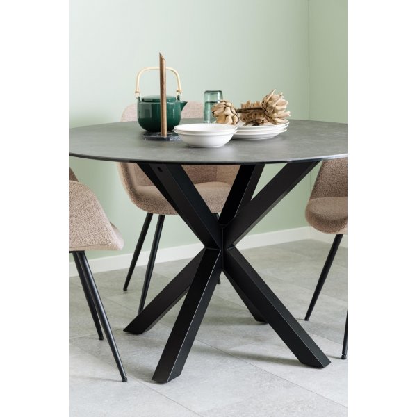 Heaven matbord Ø119 cm - Svart/matt svart Heaven matbord Ø119 cm - Svart/matt svart