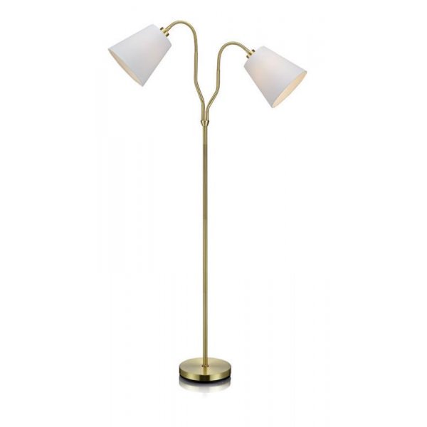 Modena Golvlampa - Mssing/Vit