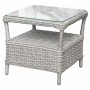 Cafset med 2 stolar och bord 48 x 48 cm gr/rotting - Tor/Provence