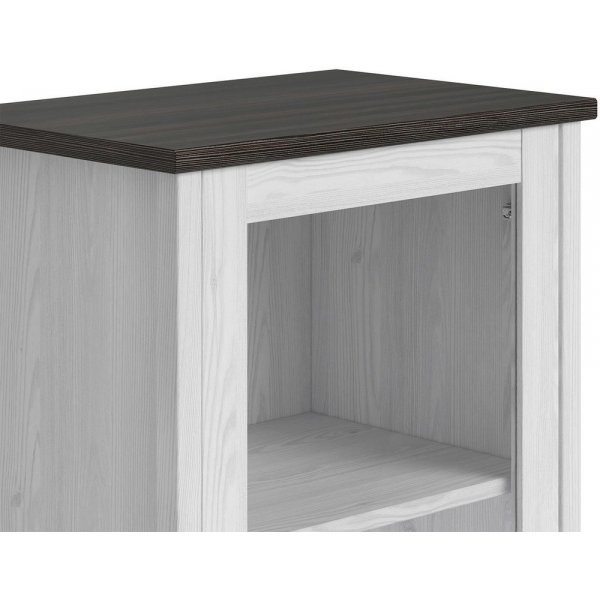 Salvador vitrinskåp - Vit/svart/Glas Salvador vitrinskåp - Vit/svart/Glas