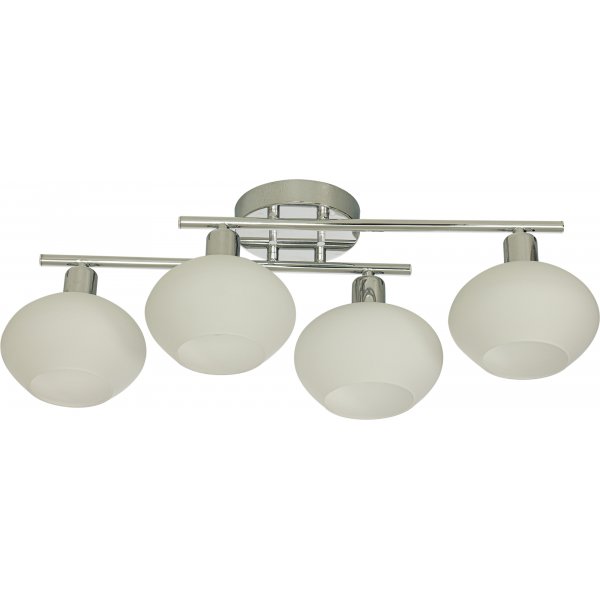 Plafonnier Elba - Chrome/Blanc opale Plafonnier Elba - Chrome/Blanc opale