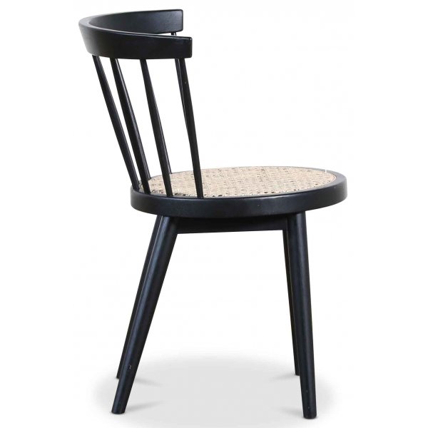 Orbit svart matstol med rotting sits