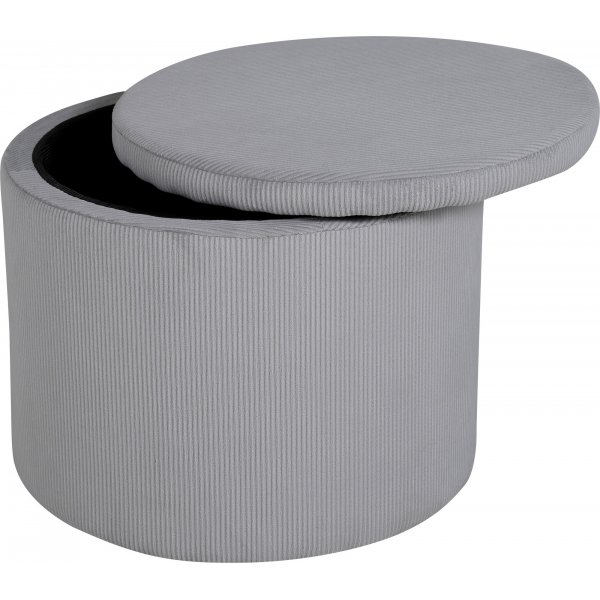Pouf Jabar - Velours côtelé gris Pouf Jabar - Velours côtelé gris