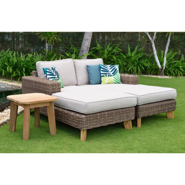 Bahamas loungegrupp 3 - Beige/teak