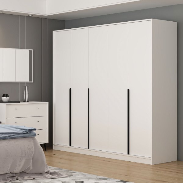 Armoire Lara 229 x 60 x 210 cm - Blanc