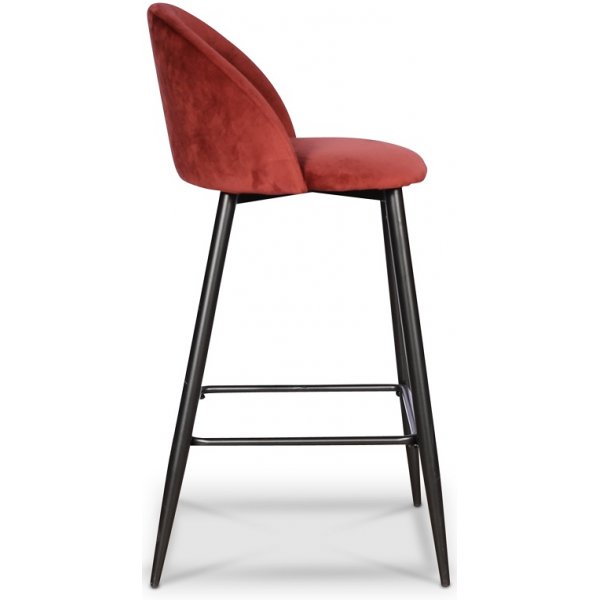 Giovani Velvet barstol - Bordeaux sammet / Svarta ben Giovani Velvet barstol - Bordeaux sammet / Svarta ben