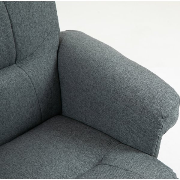 Relaxfauteuil met voetenbank grijs - Oslo Relaxfauteuil met voetenbank grijs - Oslo