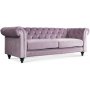 Royal Chesterfield 3-sits soffa i rosa sammet