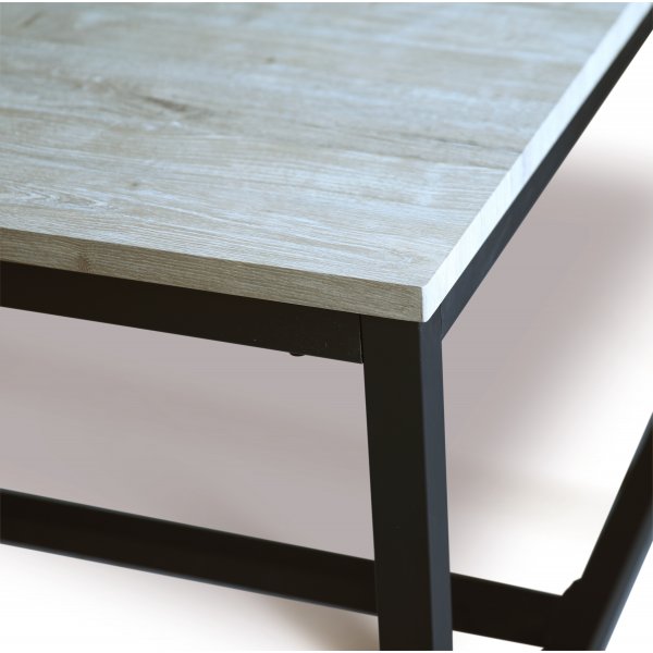 Groupe de salle  manger Texas avec 8 chaises de salle  manger Texas PU noir + table  manger Texas chne clair 200x100 cm