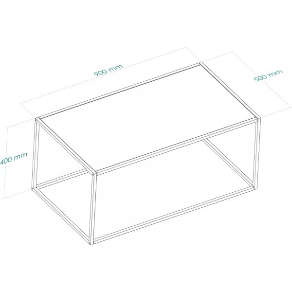 Table basse Coruna Noir - 90 x 50 cm