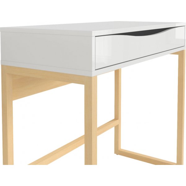 Table console Pori 85 x 40 cm - Blanc/chne